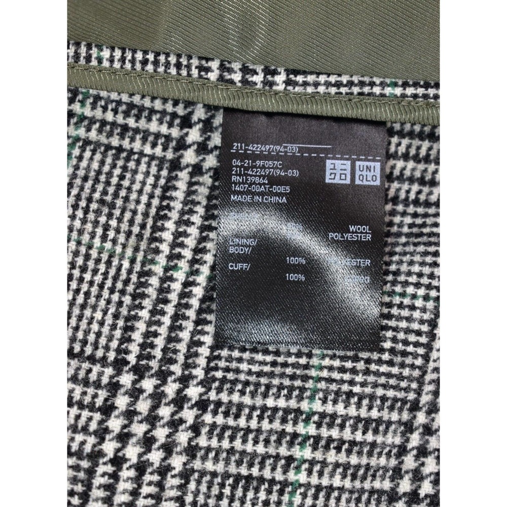 A4 Auth INES DE LA FRESSANGE UNI QLO Black/White Wool Blend Plaid Blazer Size M - Picture 6 of 6